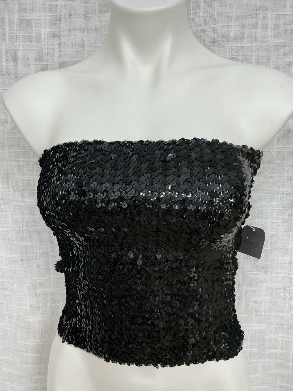 NOBO Black Sequin Strapless Tube Top